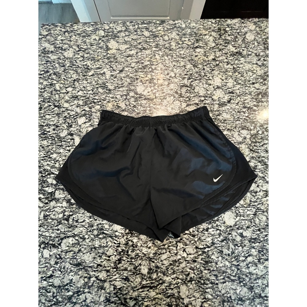 Nike Women Tempo Running Shorts Black‎ Athletic Gym Training Mesh Trim Small